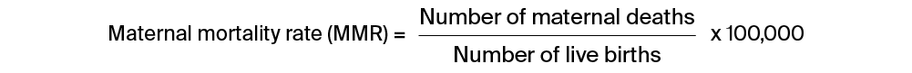 Maternal mortality rate formula