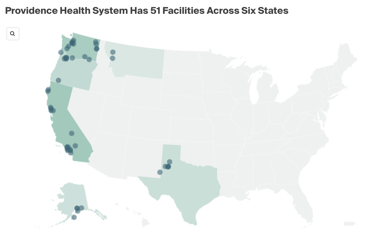 Providence Health System Has 51 Facilities Across Six States