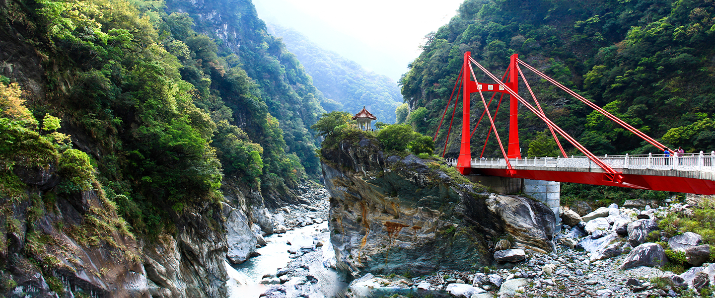 View of bridge and river in Taiwan