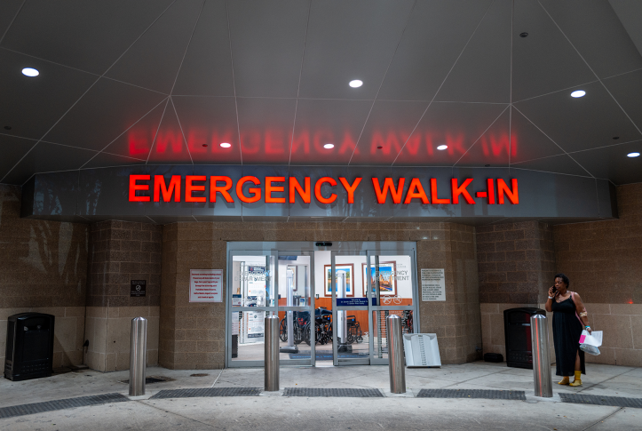 Emergency room door
