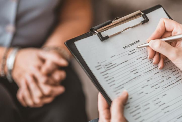 Intake paperwork for new health insurance