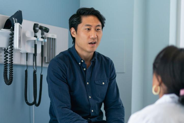 Patient seeing a doctor but concerned about health care prices