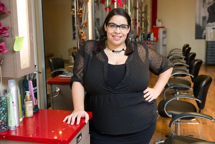 health workers hair salon