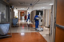 Hallway of surgical unit