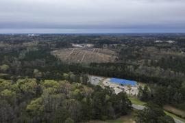 Mainline Health Monticello Clinic in southeast Arkansas seen from above
